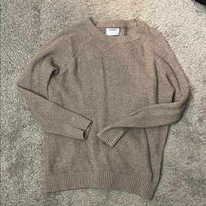 Old Navy waffle Tan Sweater